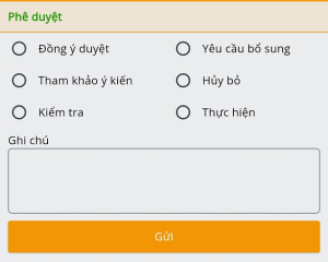 chức năng phê duyệt chứng từ
