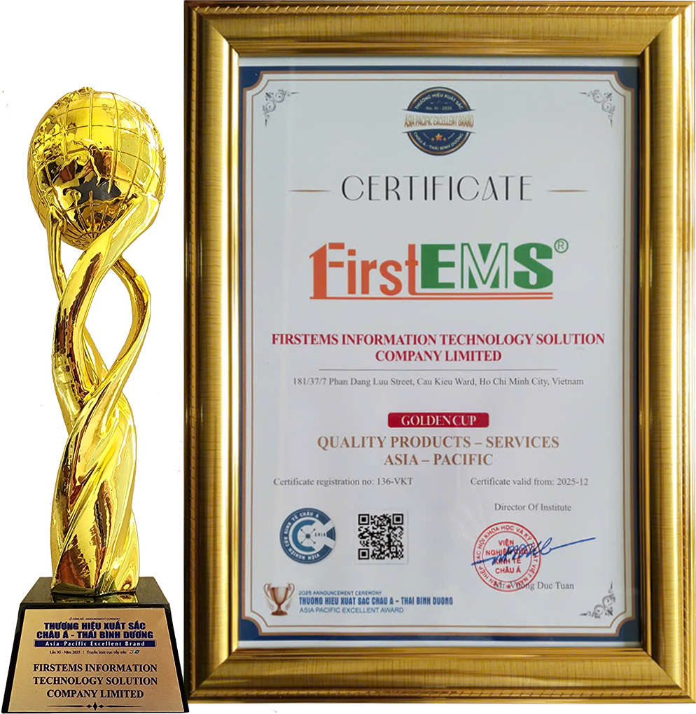 FirstEMS đạt giải thưởng sản phẩm dịch vụ chất lượng Châu Á Thái Bình Dương