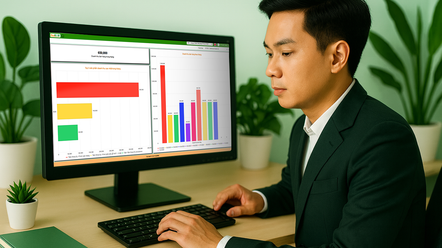 1EMS-ERP giúp lãnh đạo nắm bắt tình hình và đưa ra quyết định nhanh hơn