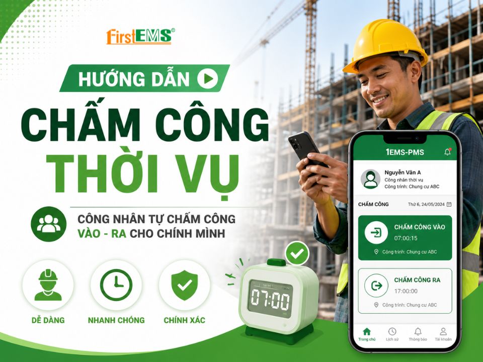 Chấm công thời vụ trên 1EMS-PMS